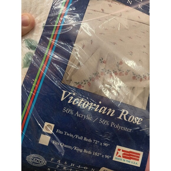 Vintage Beacon Satin Trim Blanket READ DESCRIPTION - Picture 3 of 4